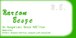 marton besze business card